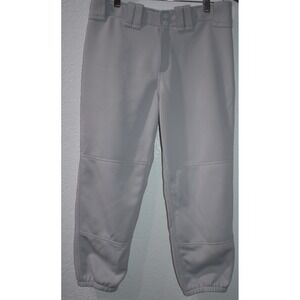 Mizuno Womens M Softball Pants Light Gray Performance Athletic Fastpitch RN89730